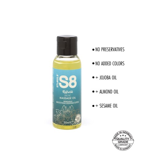 S8 Massage Oil 50ml French Plum & Egyptian Cotton